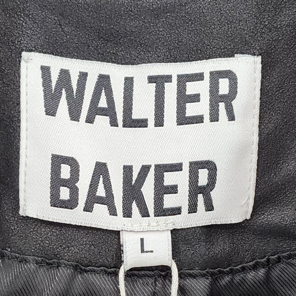 Walter Baker Women's 100% Leather Fitted Crop Moto Jenny Jacket - L - Picture 3 of 7